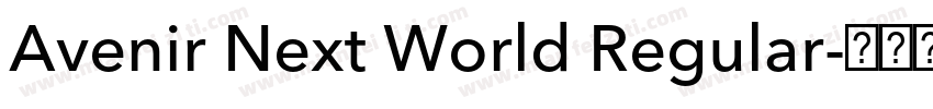 Avenir Next World Regular字体转换
